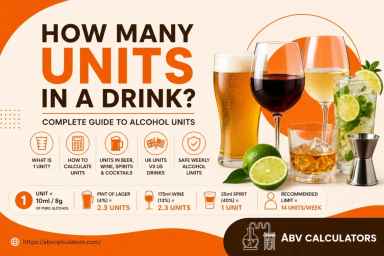 how many unites in a drink details